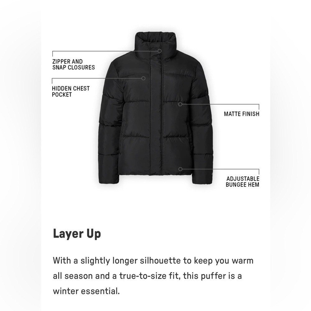 NWT Fabletics Essential Puffer​​​​​​​ - Picture 9 of 9